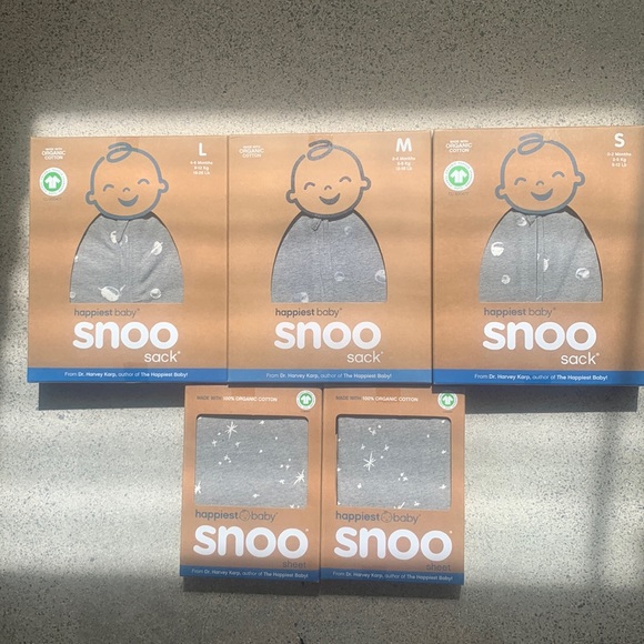Happiest Baby Snoo Sacks SML and Two snoo sheets - Picture 1 of 5